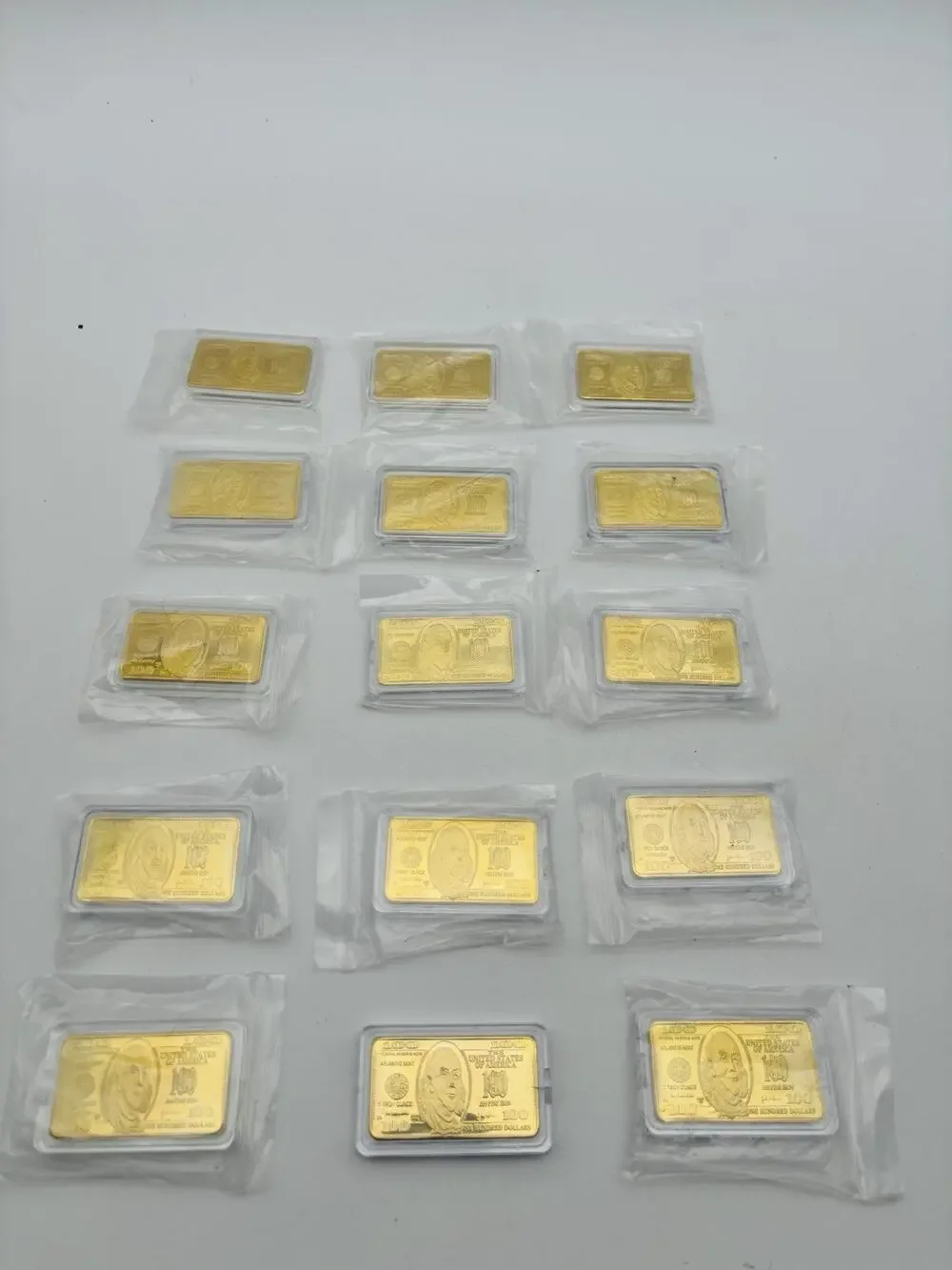 Lot Of 15 Atlantis mint 1 troy ounce USA $100.00 cased wafer bar .999 fine iron